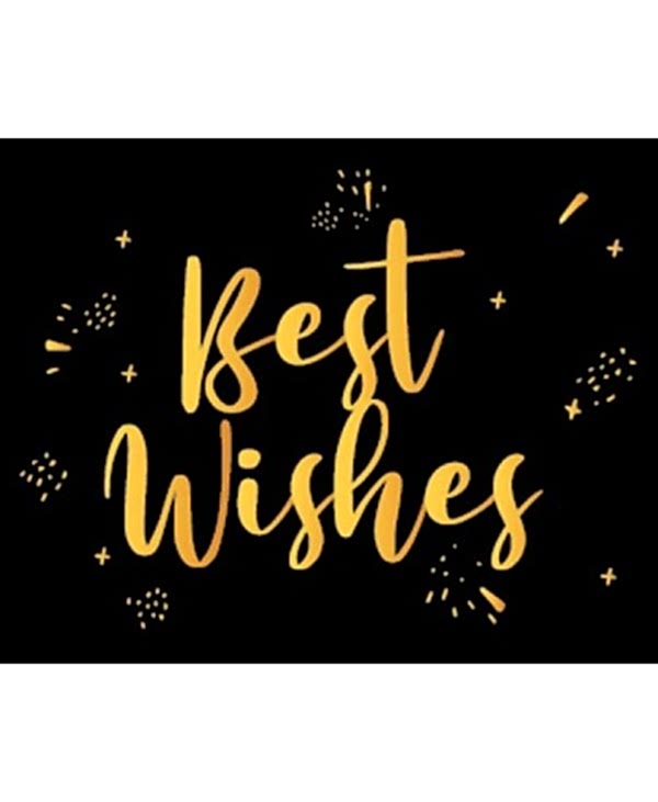 Best Wishes Hediye Kartı Siyah