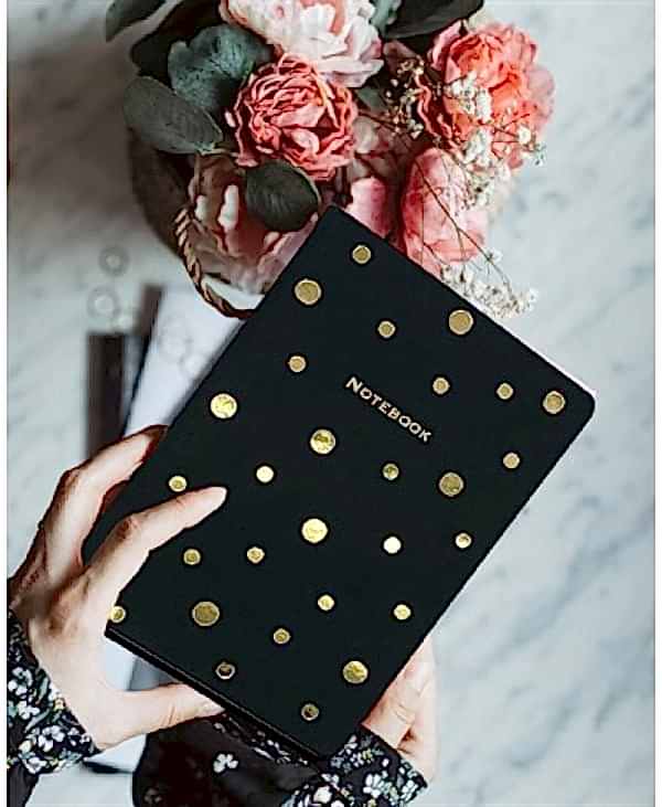 Black Polka Notebook