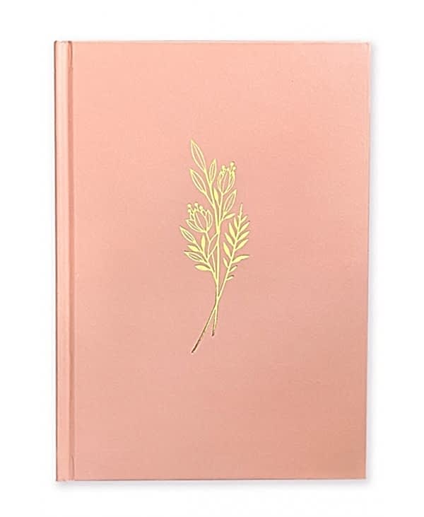 Golden Flowers Sert Kapaklı Notebook