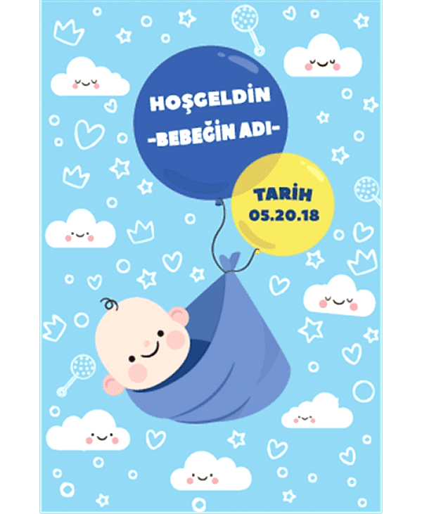 Hoşgeldin Erkek Bebek Hediye Kutusu