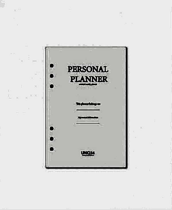 Personal Planner Refill
