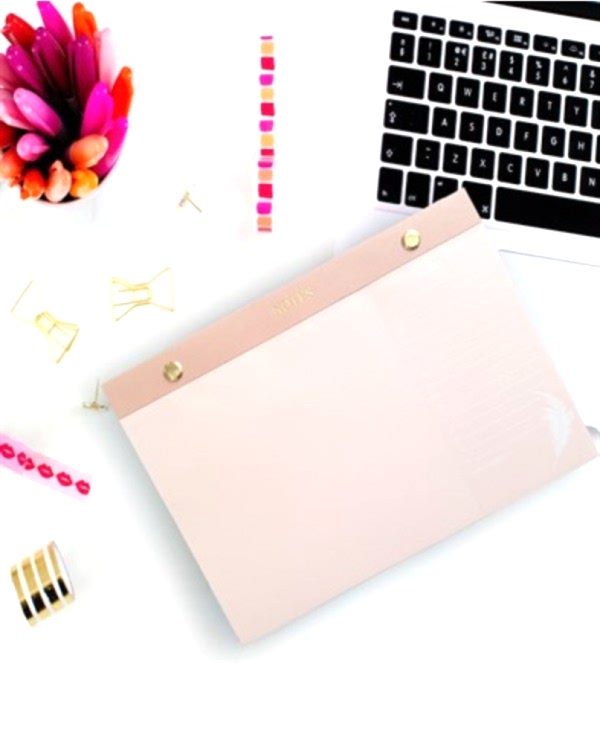 Pink Feather Notepad A5