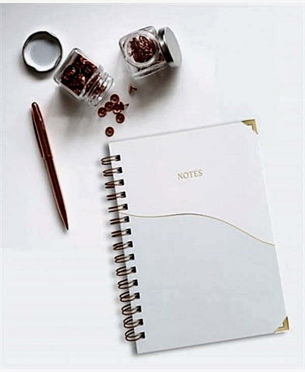 Wave Blue Spiralli Defter